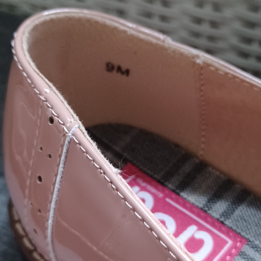 BNIB Pop Brand Womens Tatum Wing Tip Mary Jane’s Dusty Rose Patent Leather Sz9 - Picture 7 of 14